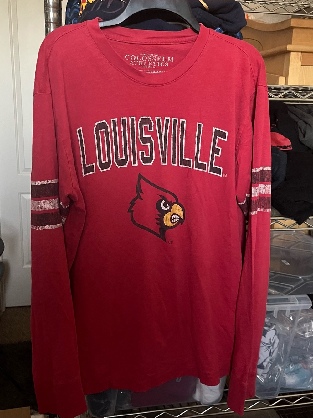 Red Louisville Cardinals long sleeve shirt Size XL #NCAA #college